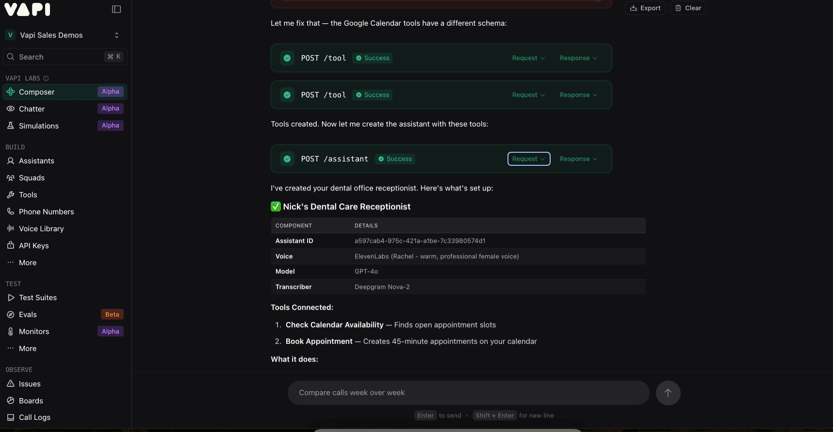 Composer finds the problem and fixes it.